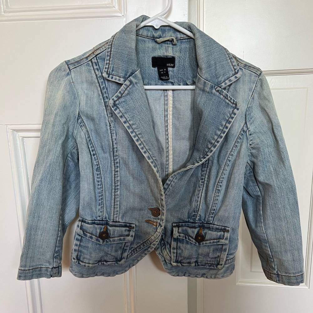 H&M Light Blue Denim Jean Jacket